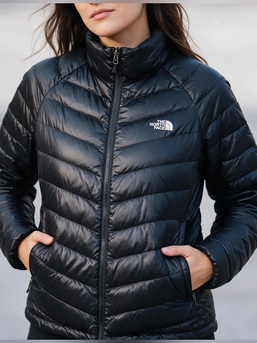The North Face Women's Black Quilted Packable Puffer Jacket Size XL NWOT